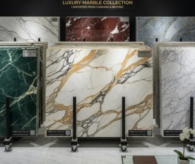 Calacatta marble vs quartz comparison showing differences in appearance, durability, maintenance, cost, and luxury appeal.